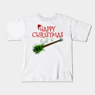 Christmas Bass Guitar Teacher Bassist Xmas 2022 Kids T-Shirt